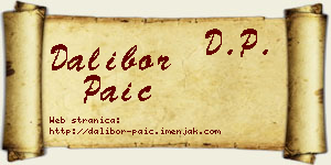 Dalibor Paić vizit kartica